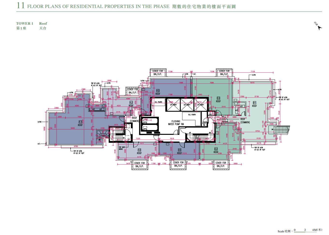 上然 Le Mont 平面圖則3 - 大埔南半山低密度住宅戶型佈局